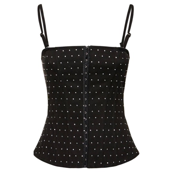 WeWoreWhat Tops - We Wore What embellished multiway peplum corset top